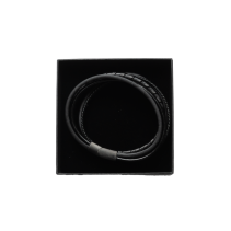 PULSERA PIEL NEGRA MALAGA CF Tienda Malaga CF - Feeberse