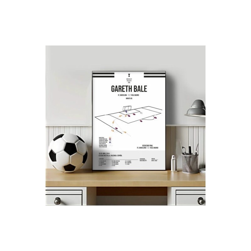 GOL BALE FINAL COPA DEL REY TEMP. 13/14. FC BARCELONA 1 – 2 REAL MADRID Total Futbol Cards - Feeberse